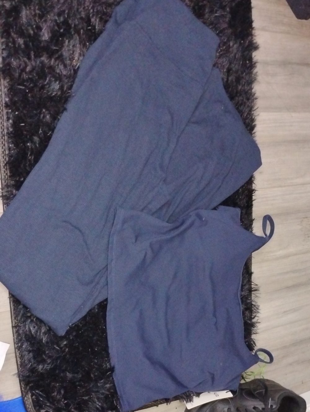 Urban Planet Navy Blue Tank Crop Top & Leggings